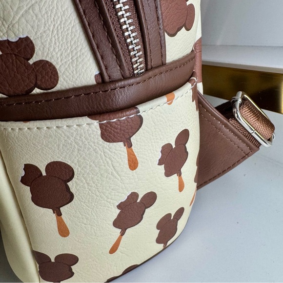 Loungefly Disney Parks Mickey Ice Cream Bar Mini Backpack Like New 💎🍦 - Picture 8 of 15
